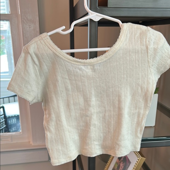 Rylee & Cru Pointelle Tee-ivory - Picture 7 of 7